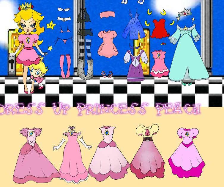 Princess peach dress up games